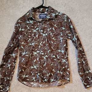 Panhandle Slim Brown Paisley Western Shirt